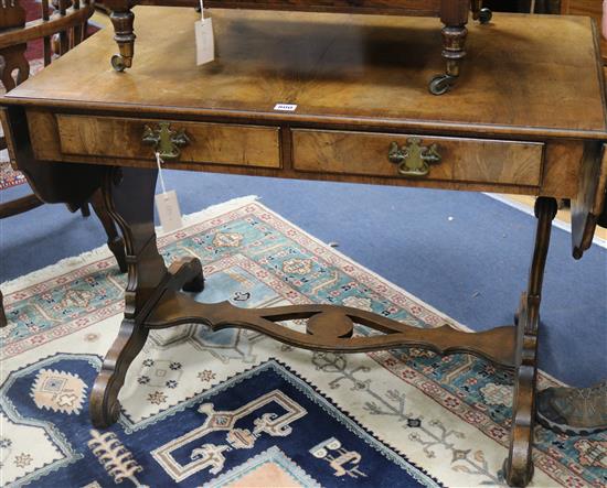 A 20th century sofa table, W.97cm